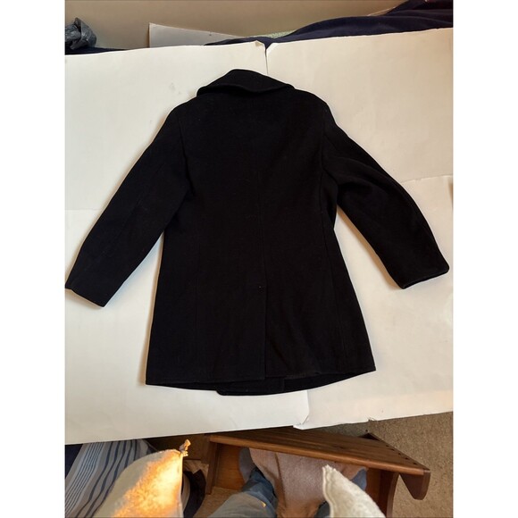 Vtg 40s WWII Military Navy Pea Coat Double Wool Naval Clothing Factory 36" Chest - Picture 10 of 10